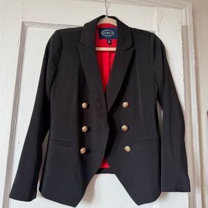 Black Double-Breasted Women's Blazer